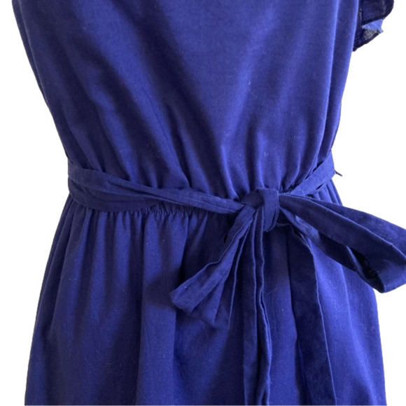 Nine West purple cotton one-shoulder neckline ruffle detail dress. Size 4 - Picture 6 of 9